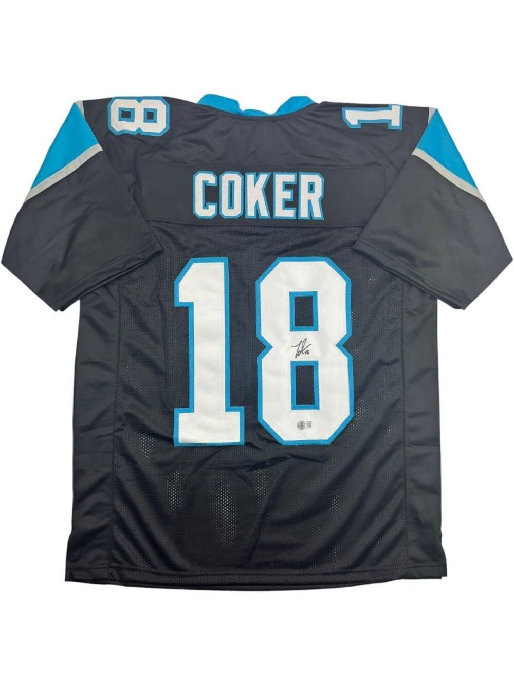 Signed Carolina Black Football Jersey - Autographed Sports Memorabilia, COA
